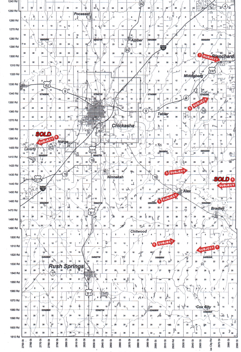 Grady County Map